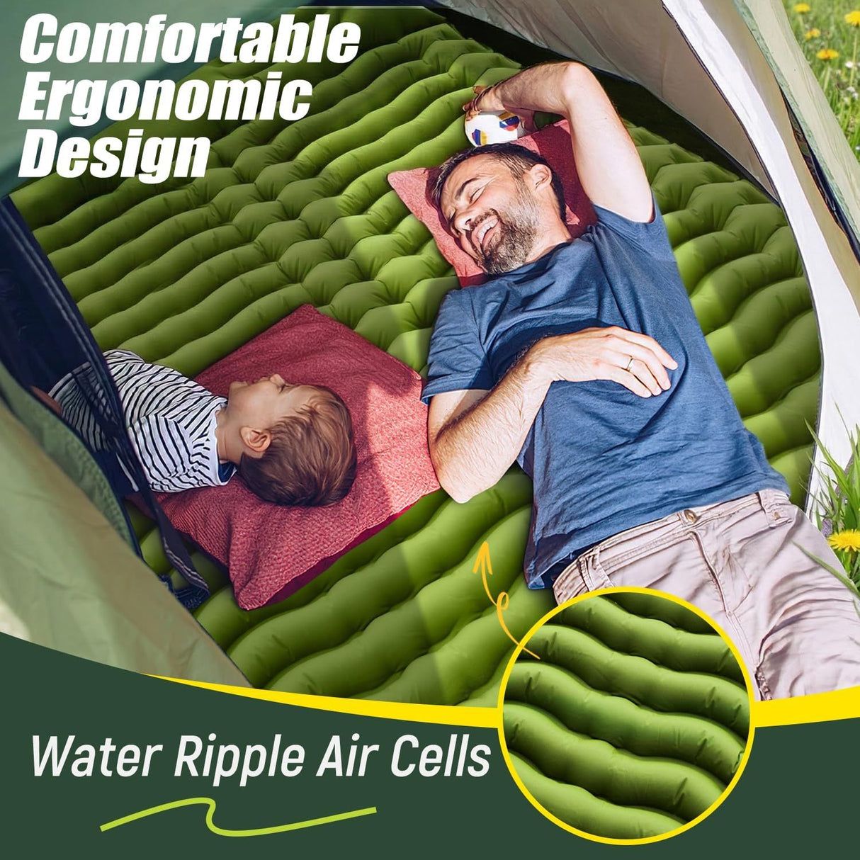 Kootenay Self Inflating Camping Mattress, Double 10cm