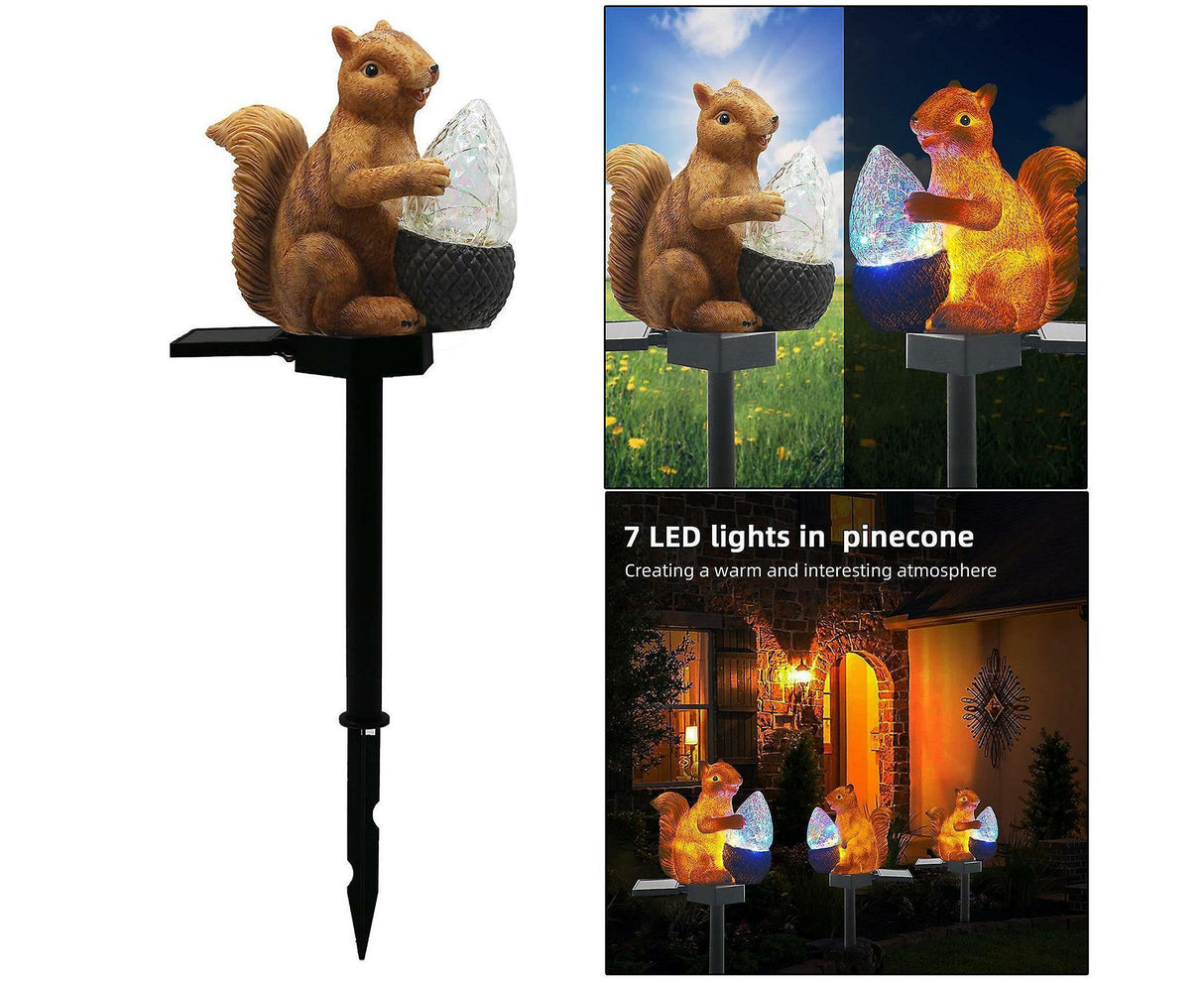Solar Squirrel Garden Light, Colour Changing