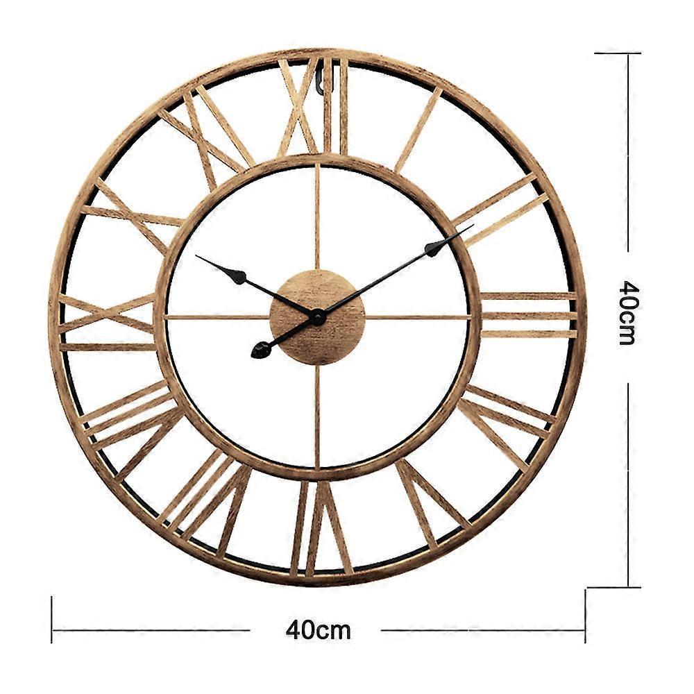 Openwork metal wall clock 40cm detail of numerals
