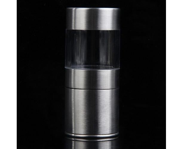 Agrigento Salt or Pepper Mill, Stainless Steel, Portable, 12cm