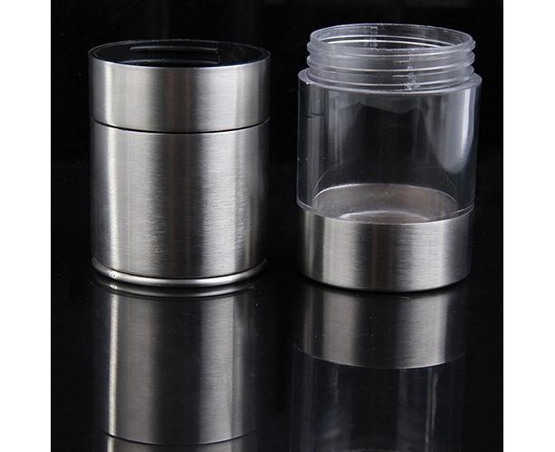 Agrigento Salt or Pepper Mill, Stainless Steel, Portable, 12cm