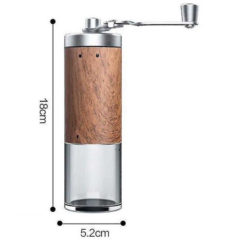 Noto Coffee Grinder, Manual, Wood and Stainless Steel, Portable Burr
