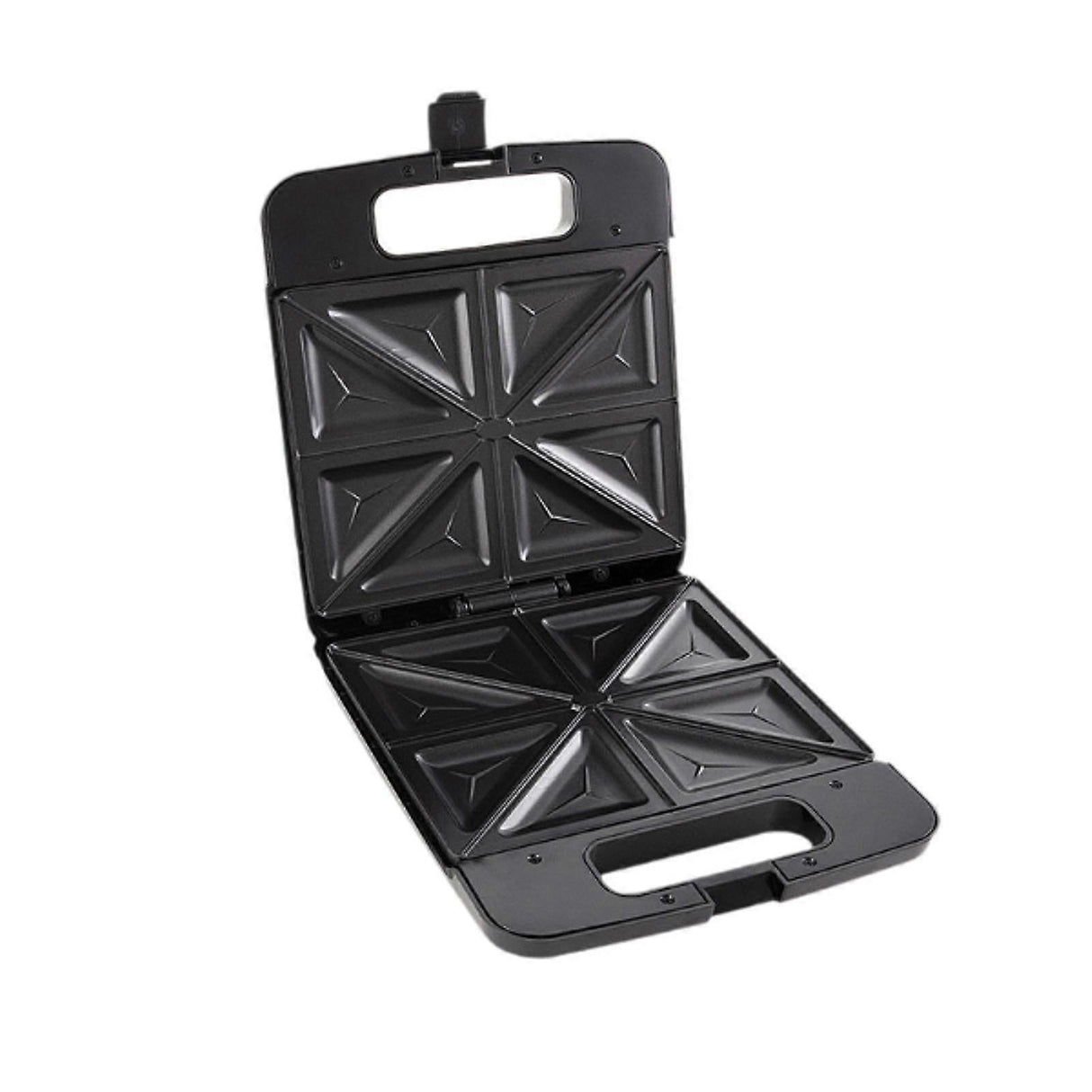 Triangle waffle maker with non stick plate and carry handle