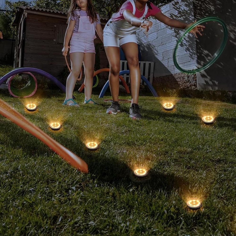 Mini Solar Ground Lights, Warm White 10 Pack