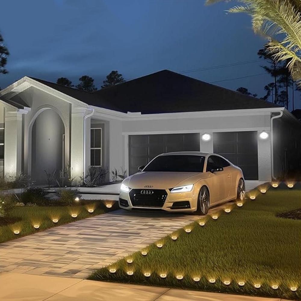 Mini Solar Ground Lights, White 10 Pack