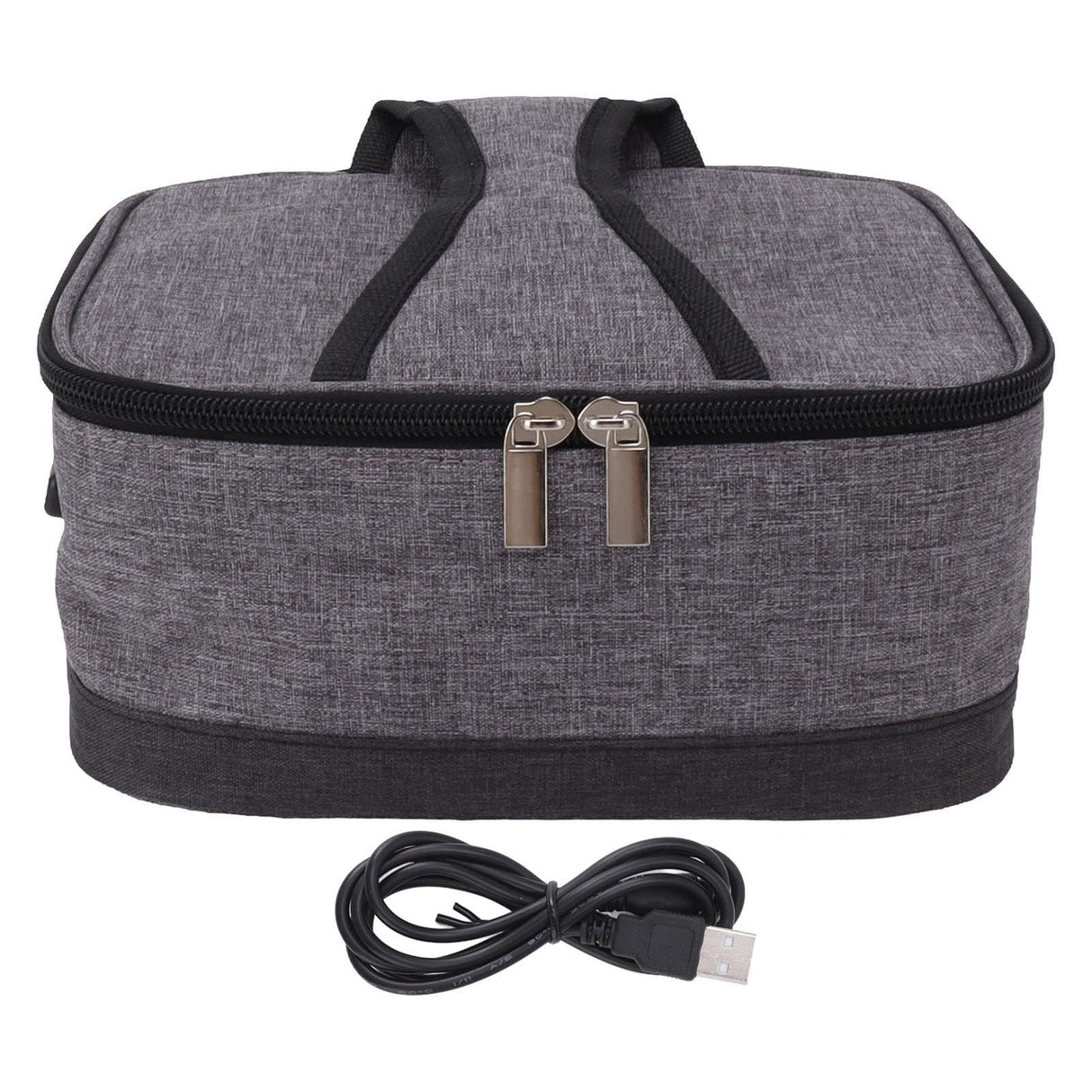 Domme portable USB heating insulation bag in light grey with warming interior