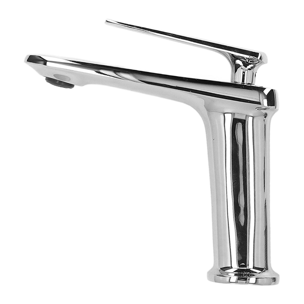 Copper Nordic mixer tap installed on a bathroom vanity basin
