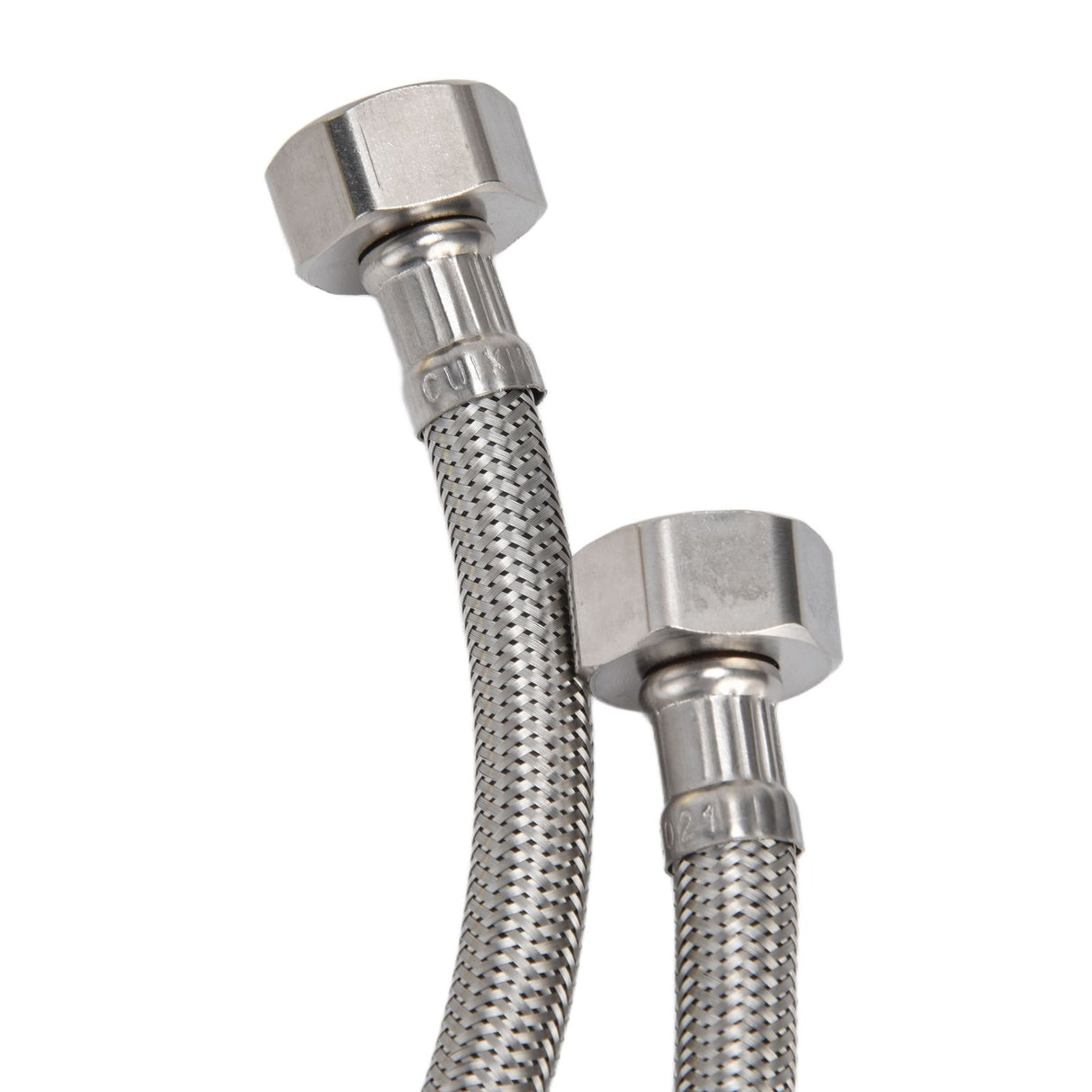 Detail of the smooth brass finish on the basin mixer tap body