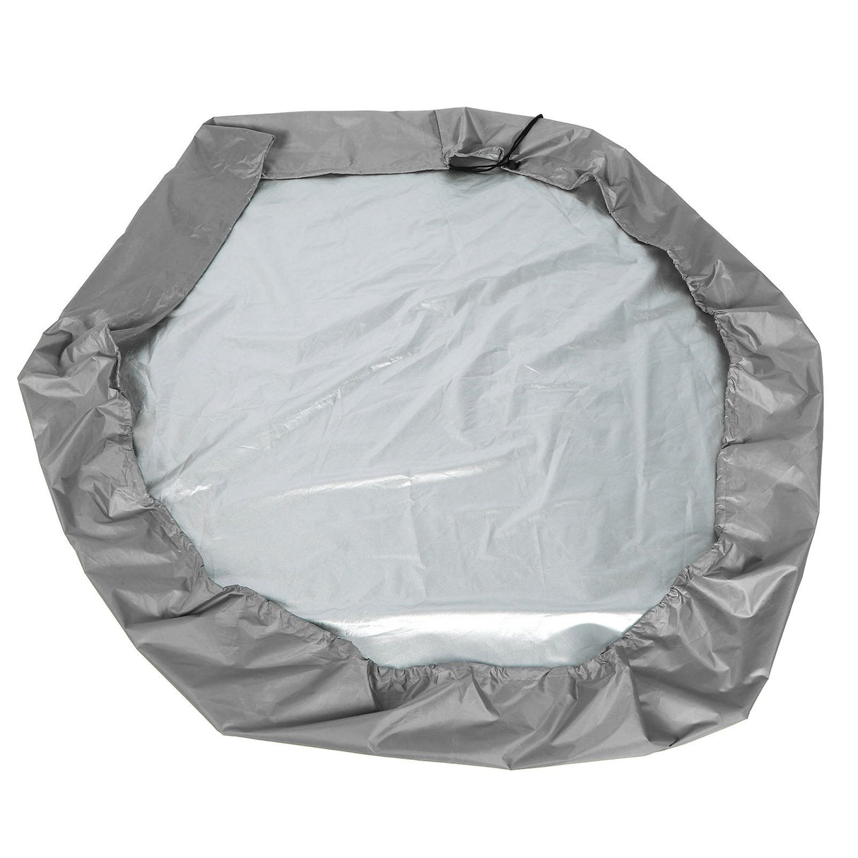 Hexagon Sandpit Cover with Drawstring, Waterproof, Grey