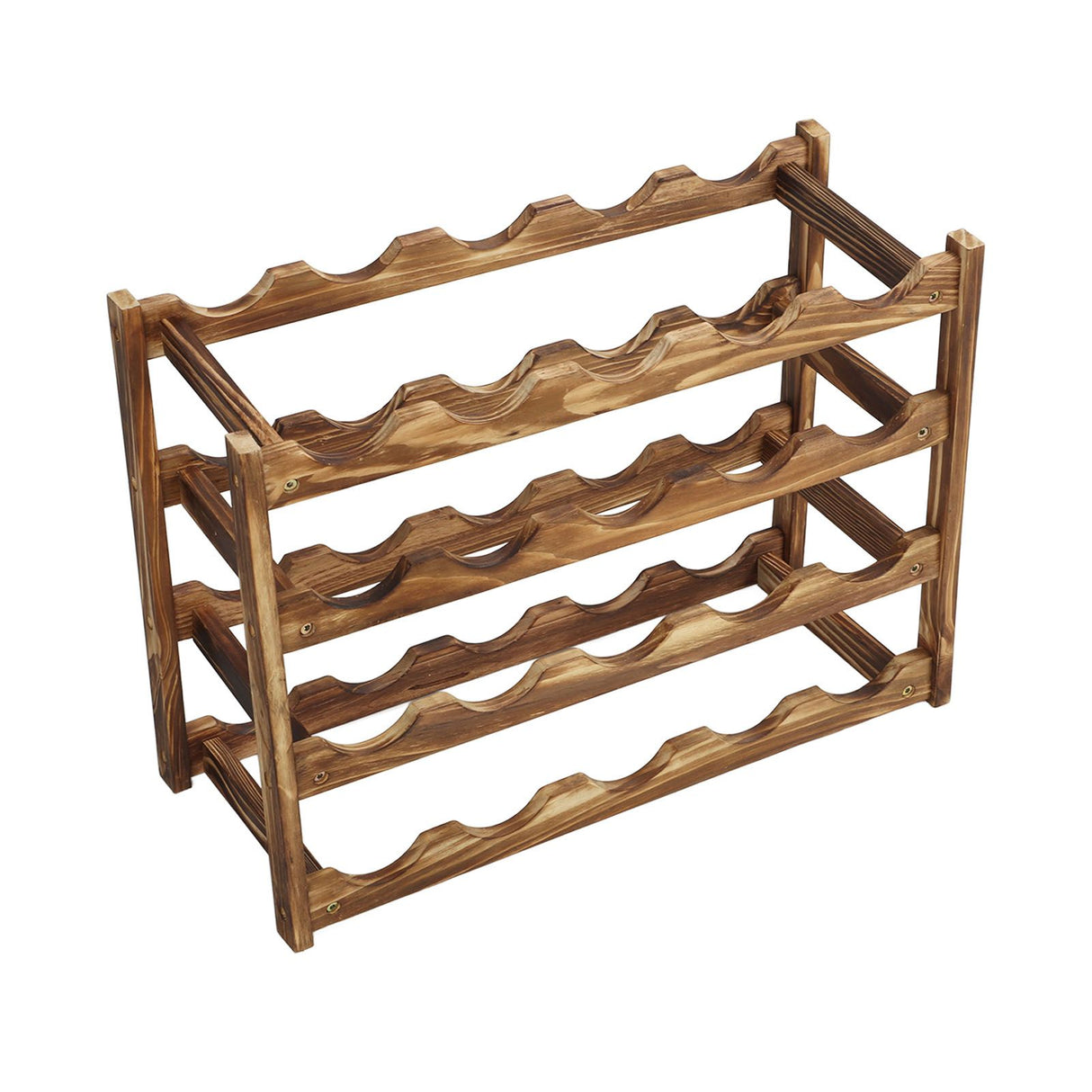 20 bottle 4 tier timber wine rack