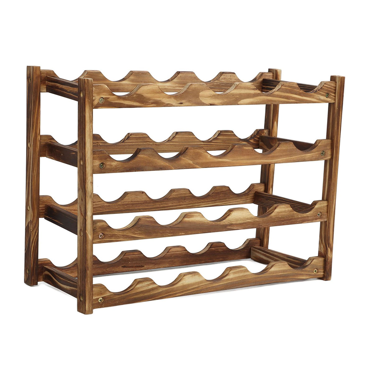 20 bottle 4 tier timber wine rack