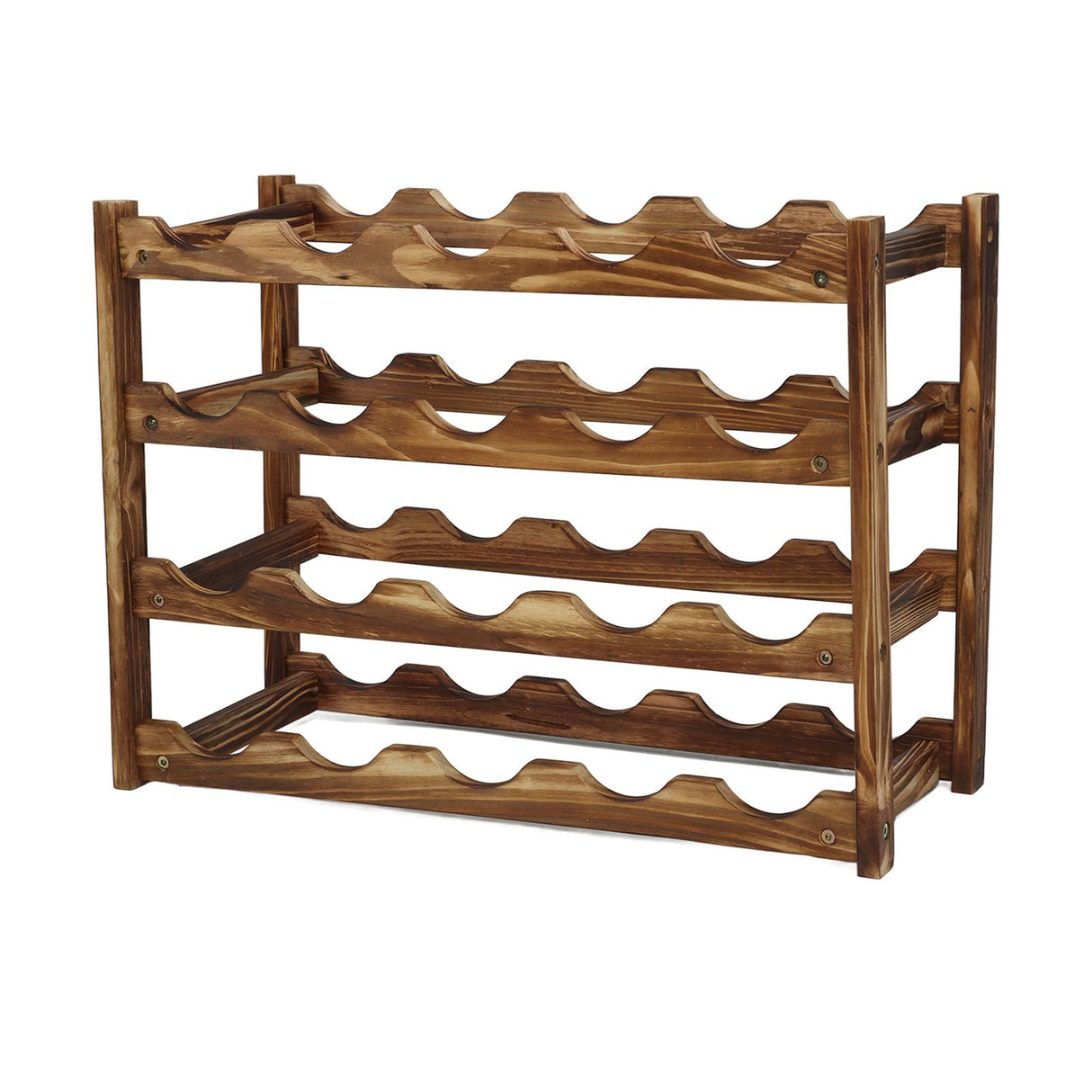 20 bottle 4 tier timber wine rack