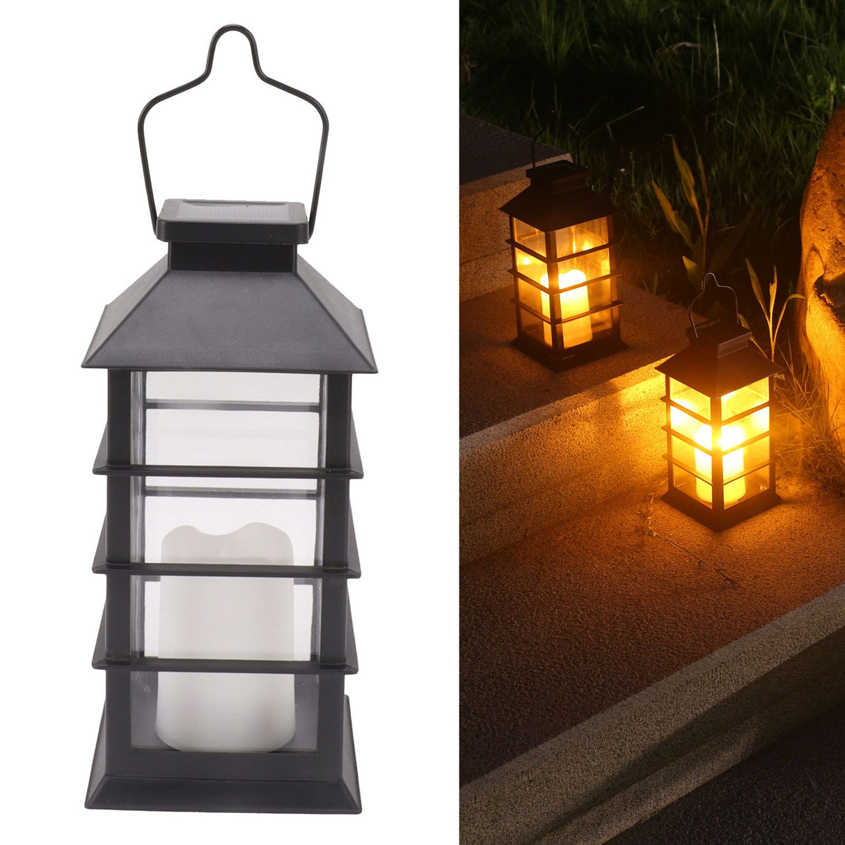 Solar Hanging Lantern Light, 2 Pack