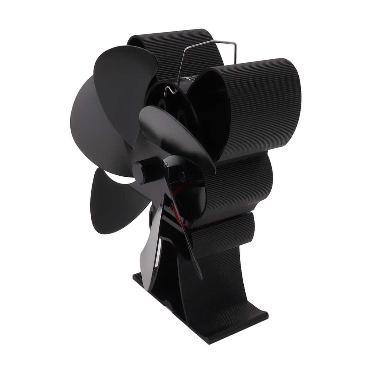 Stove fan standing on top of a wood burning stove