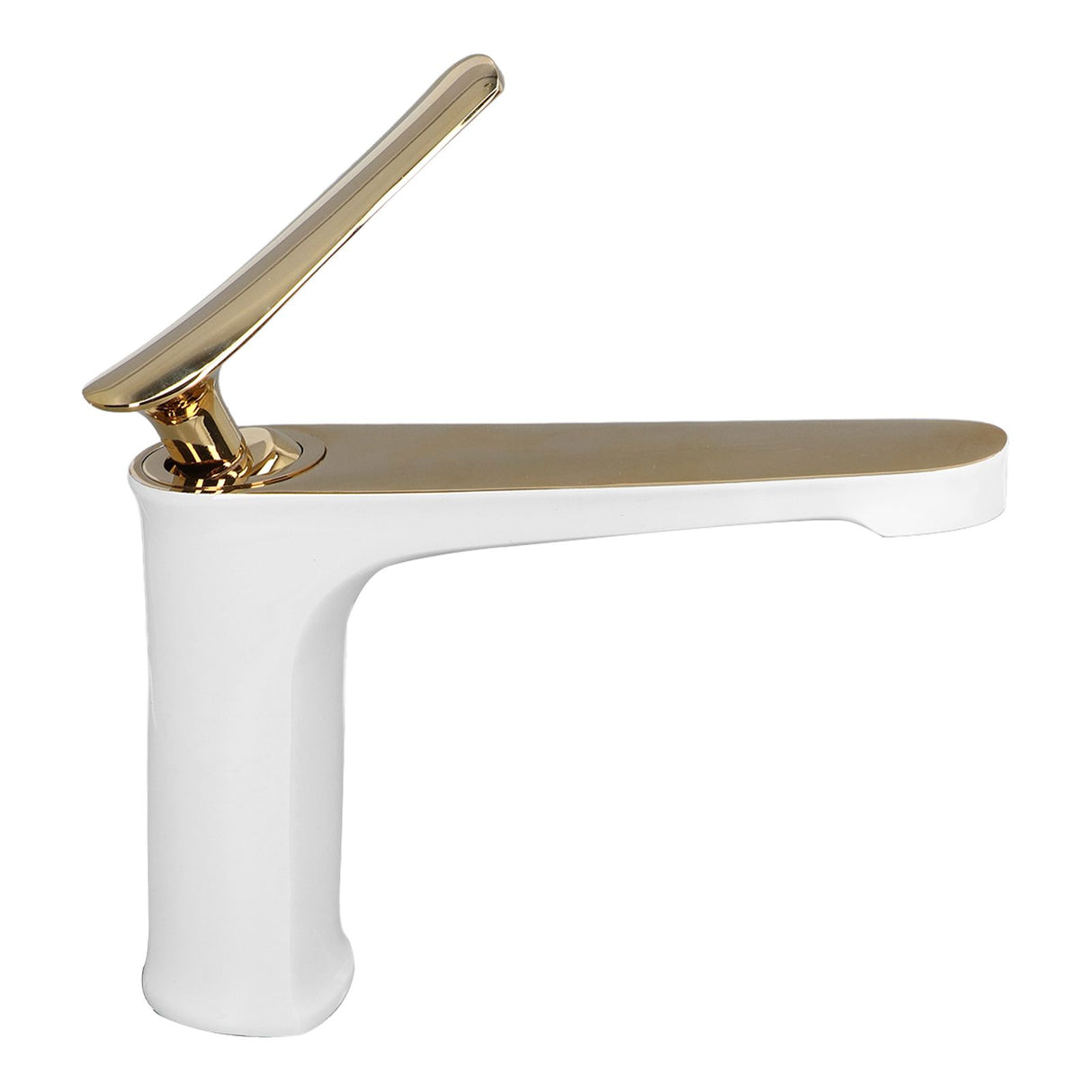 Side profile showing the 19 cm spout reach of the basin tap
