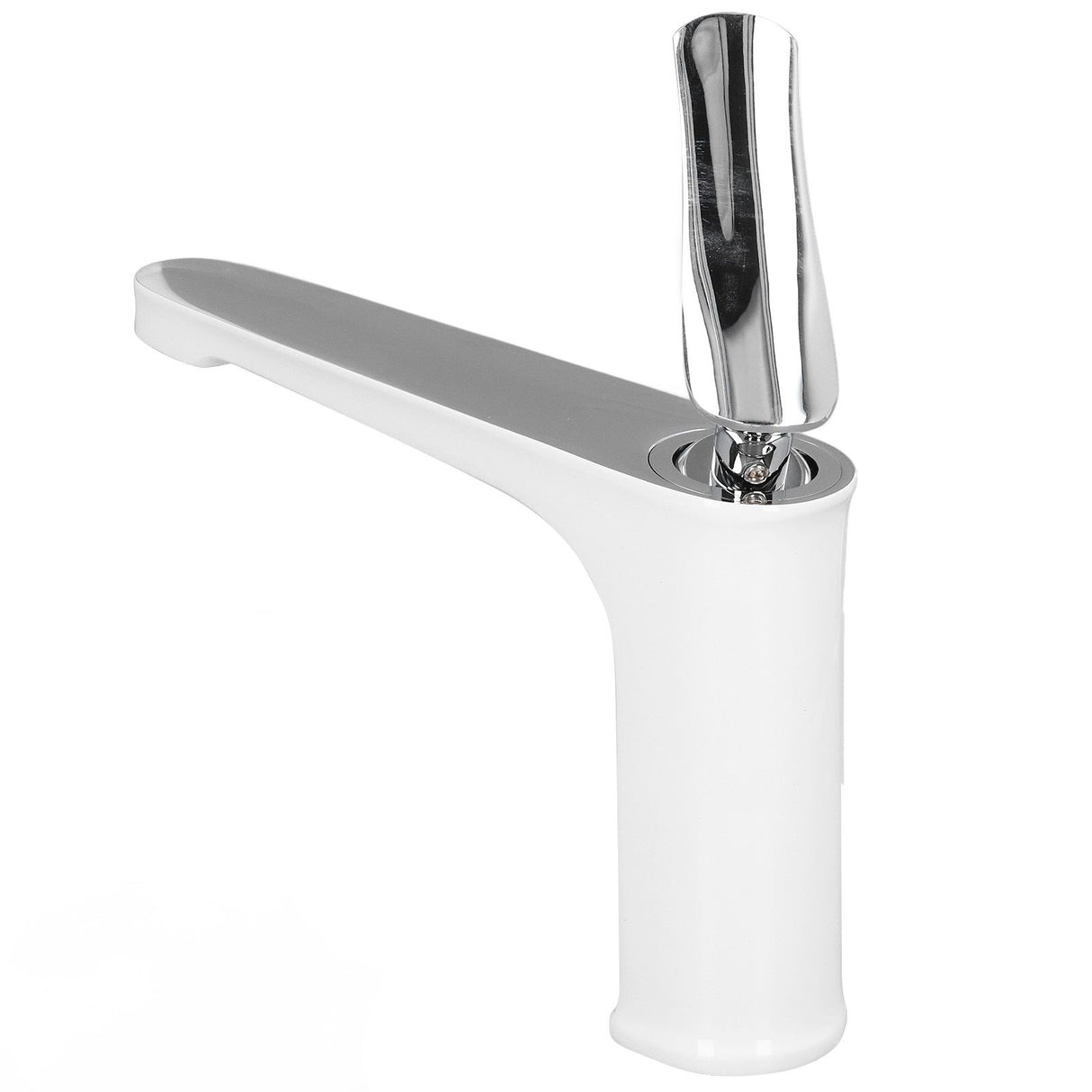 Close up of the detachable aerator on the basin mixer tap spout