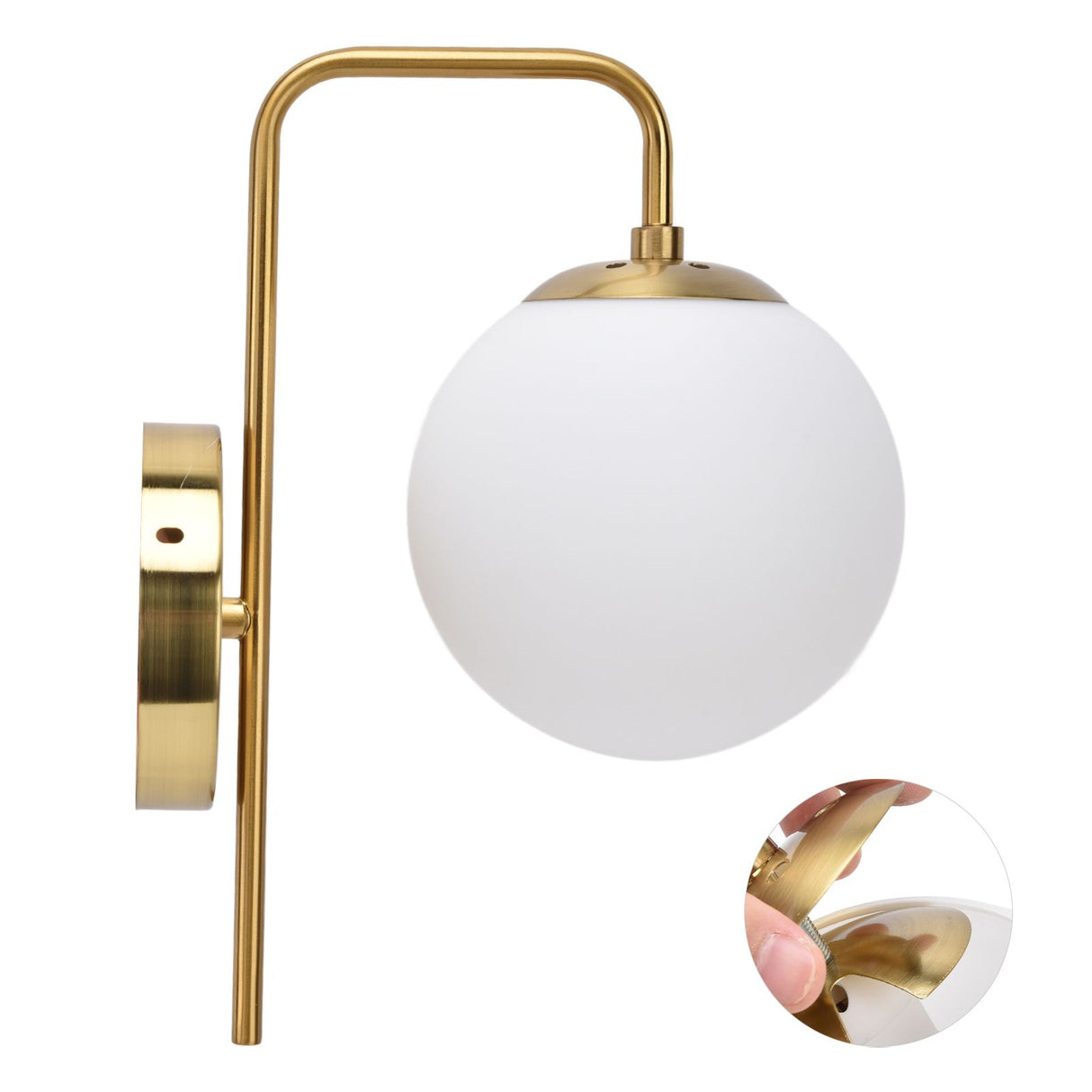 Frosted glass wall light warm glow