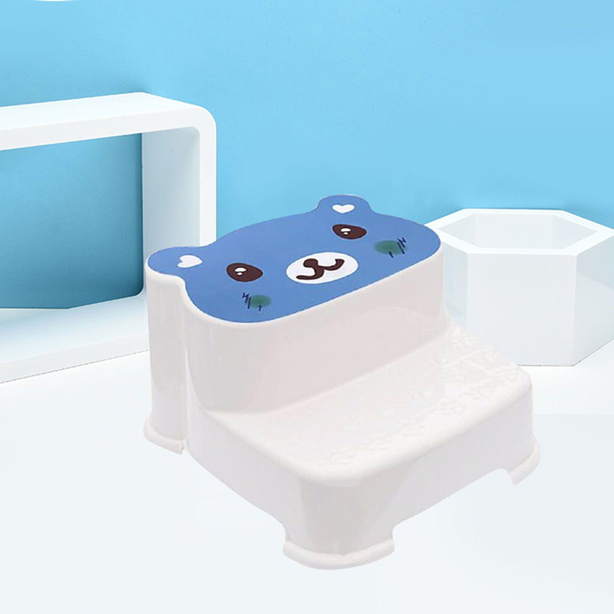 Baby Two Step Stool with Non Slip Design, Blue - view 2