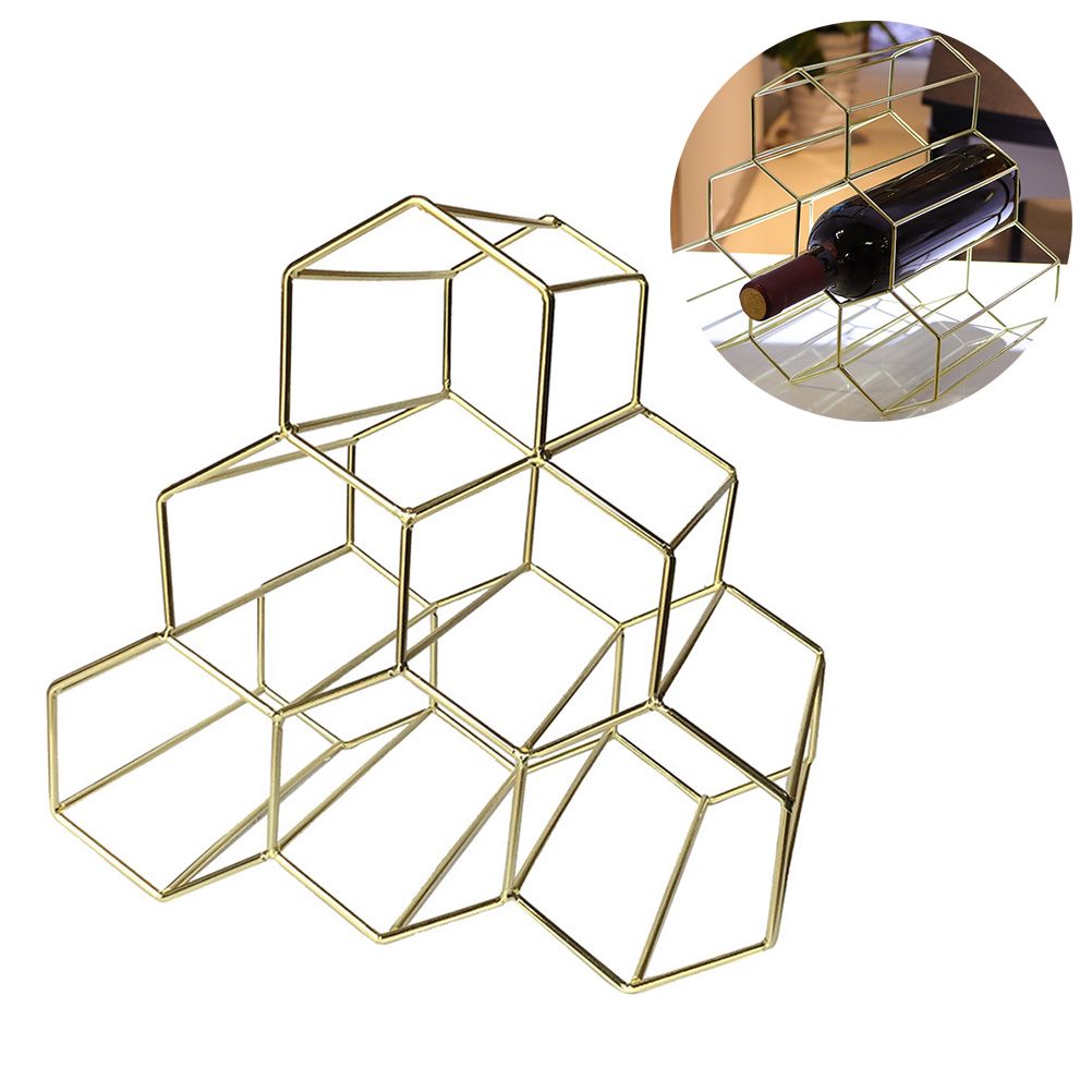6 bottle metal countertop wine rack