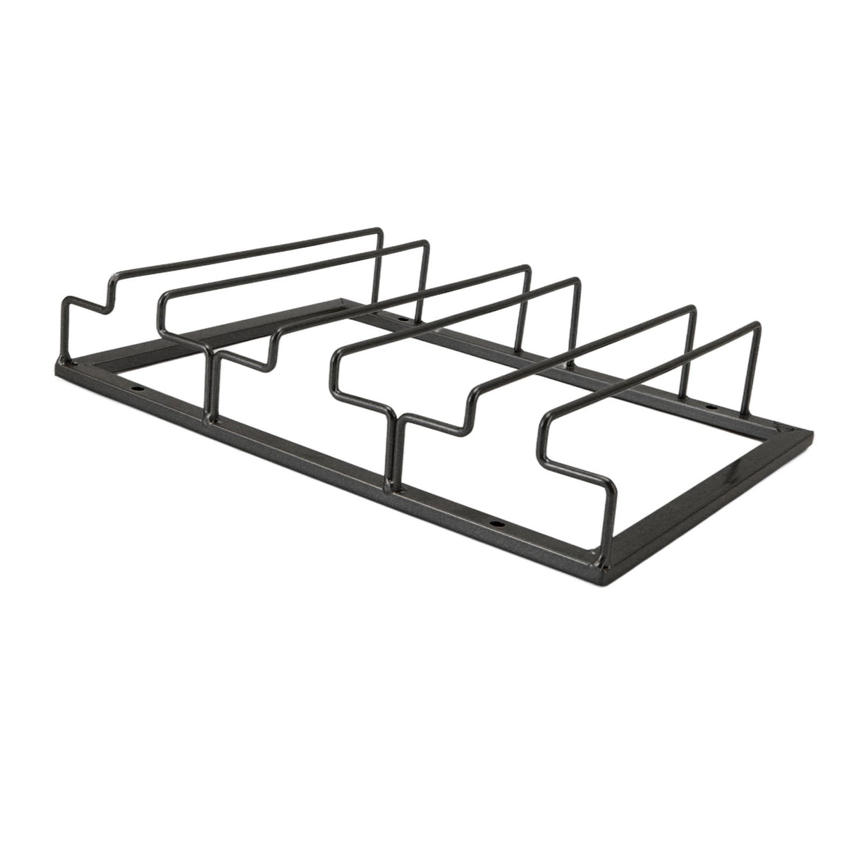 Black metal under cabinet wine glass rack
