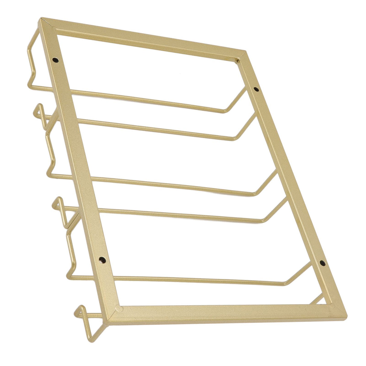 Gold metal under cabinet wine glass rack