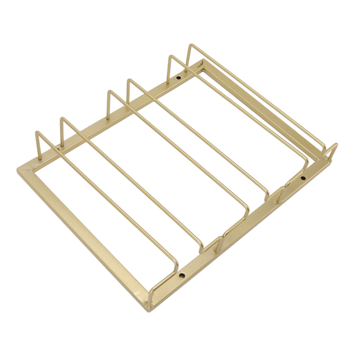 Gold metal under cabinet wine glass rack