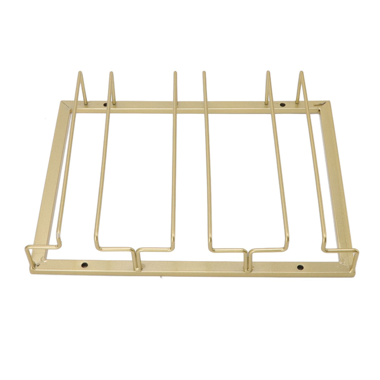 Gold metal under cabinet wine glass rack