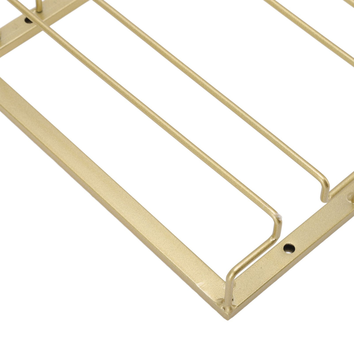 Gold metal under cabinet wine glass rack