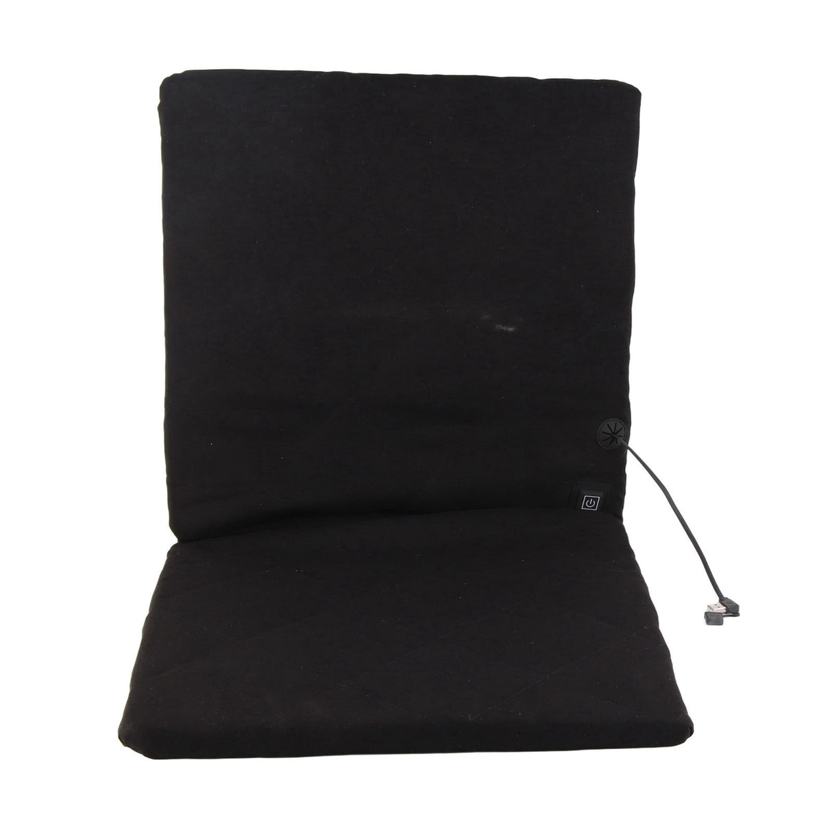 Edith Heated Seat Cushion, Foldable Stadium Pad with Backrest, 3 Heat Levels, Black