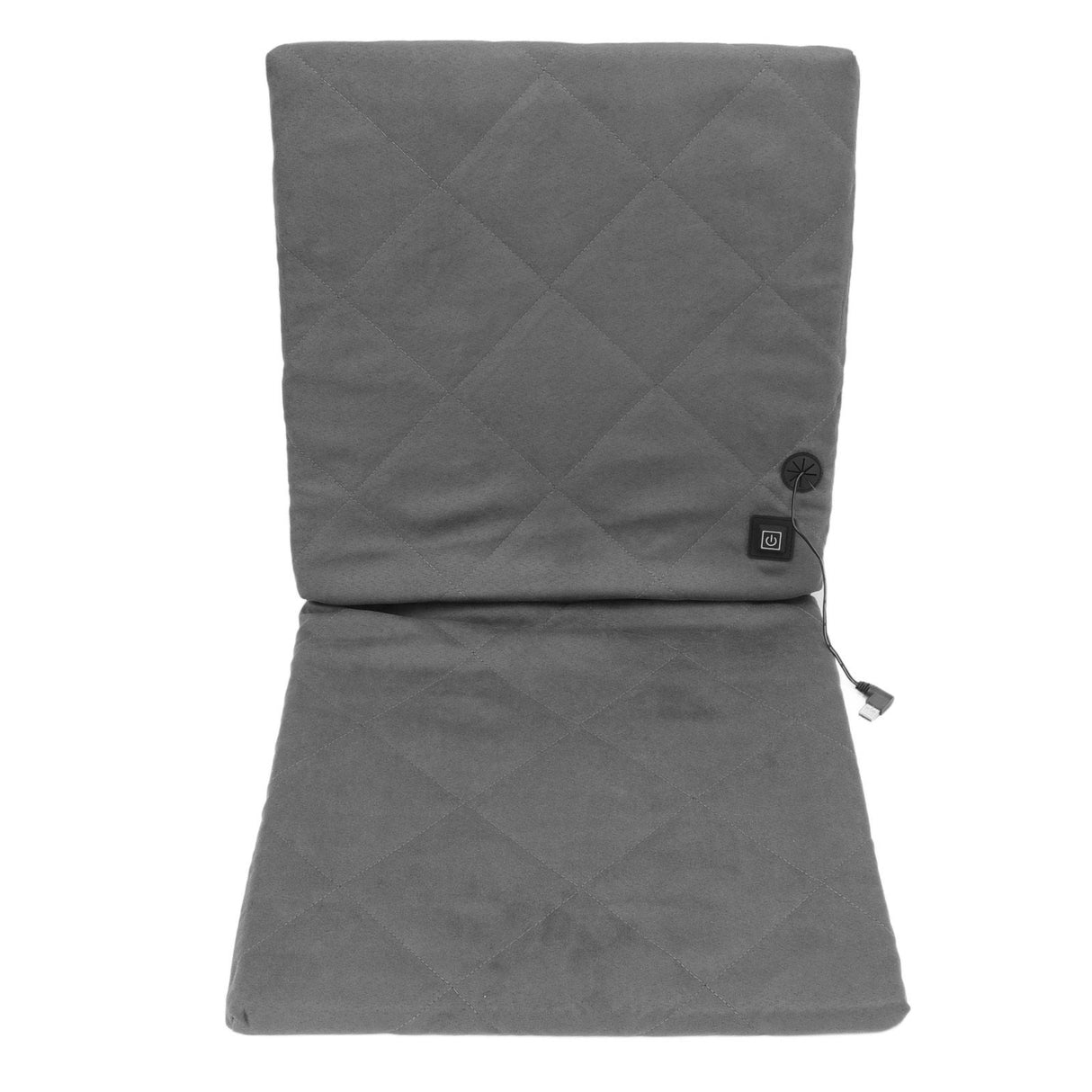Edith grey padded heated stadium seat cushion