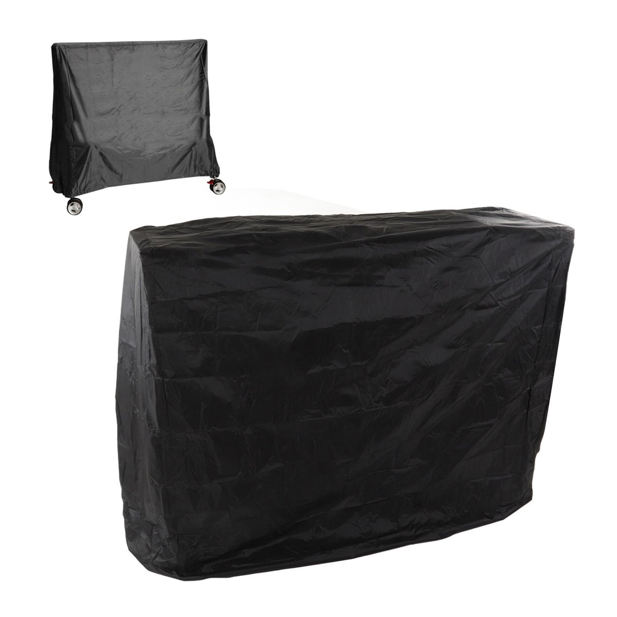 Waterproof Table Tennis Table Cover Drawstring 155 x 75 x 150cm Black