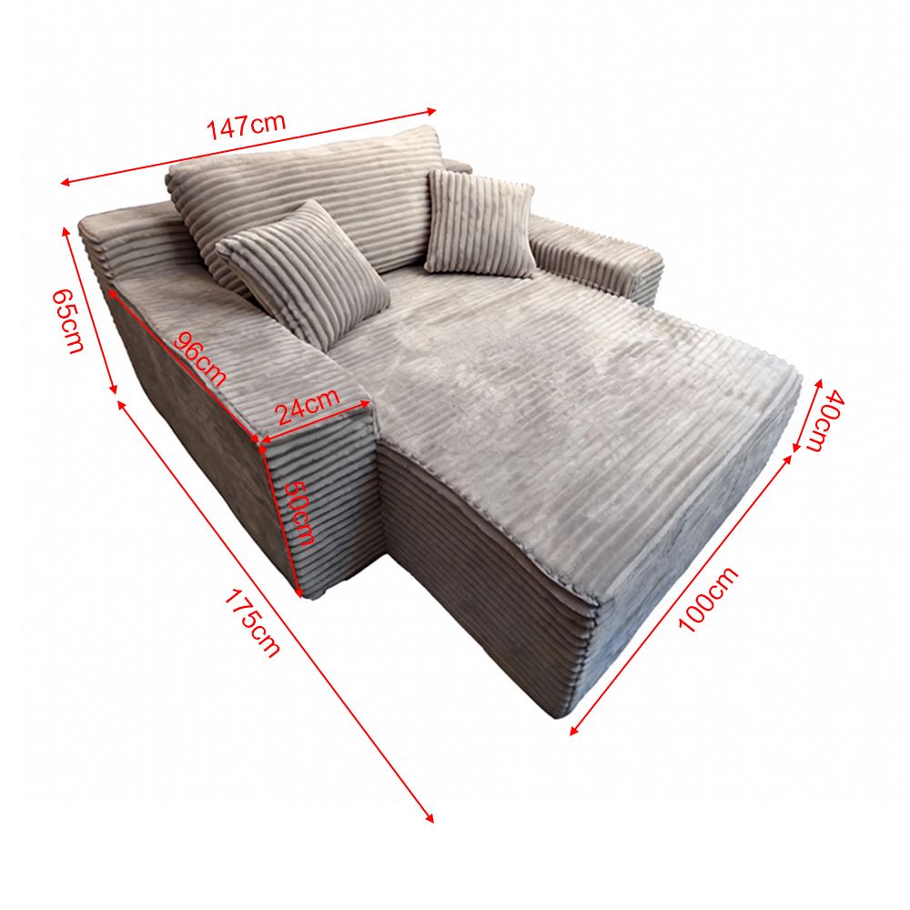 Salou 3 Seater Modular Sofa, Dark Grey
