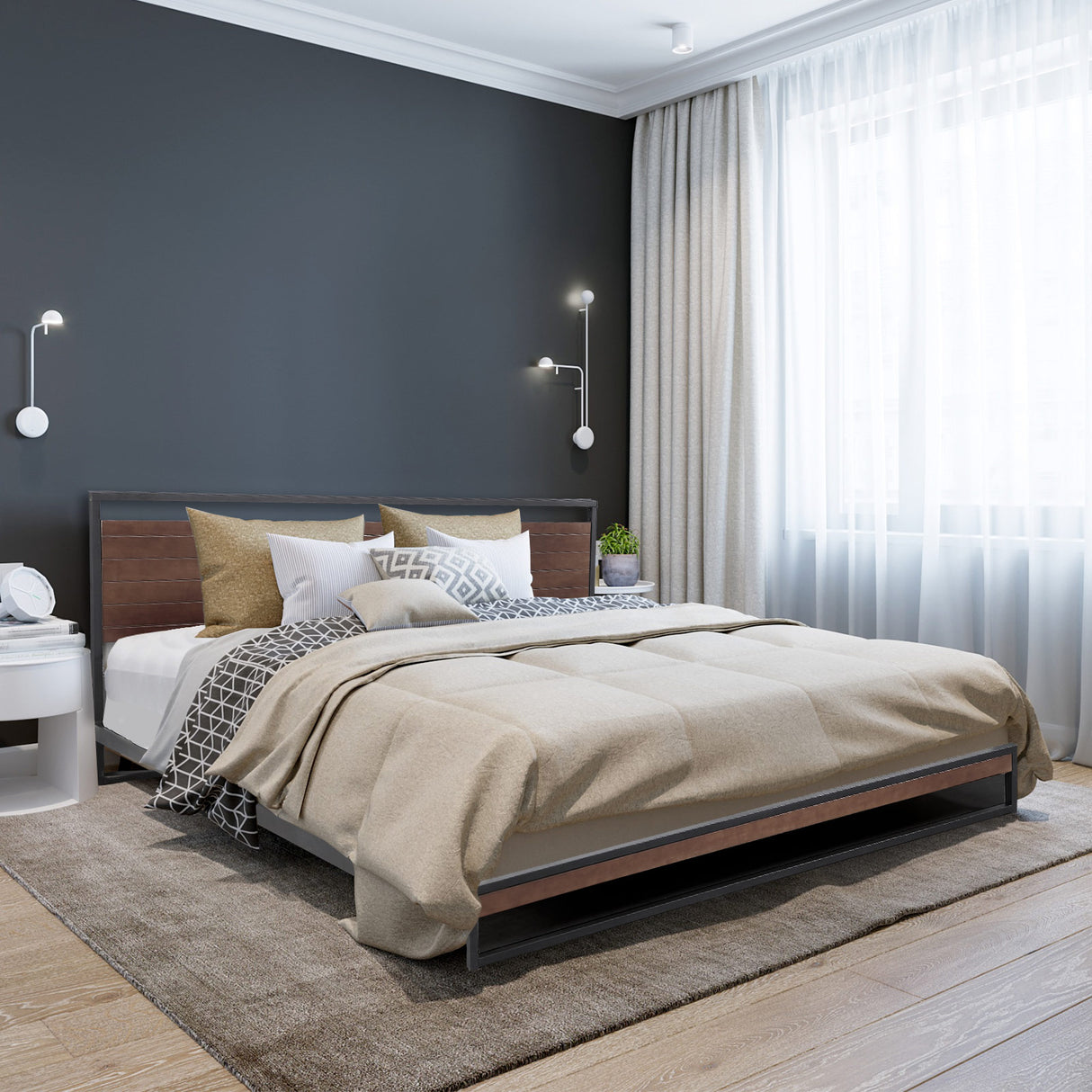 Ariccia Single Bed Frame, Black