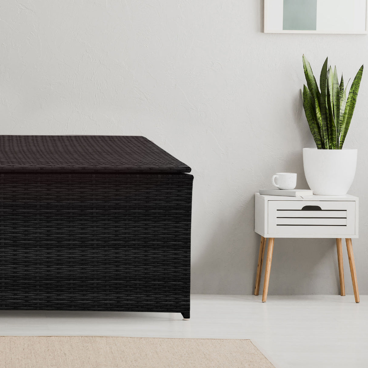 Sultana Point Outdoor Storage Box, Black
