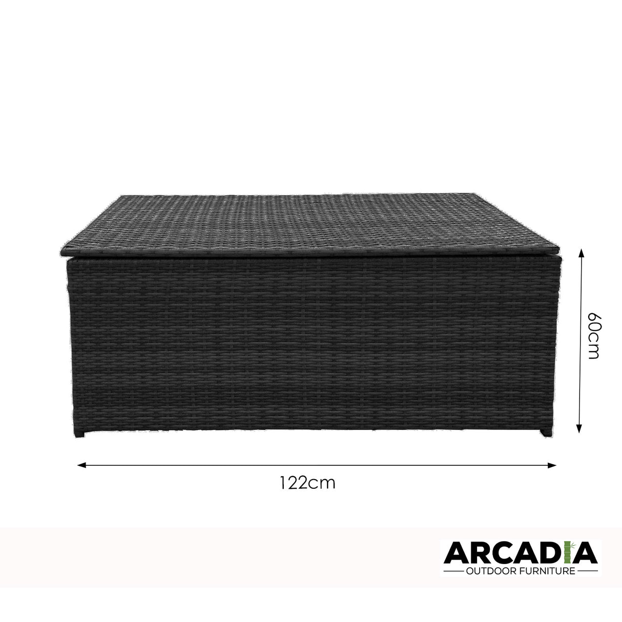Sultana Point Outdoor Storage Box, Black