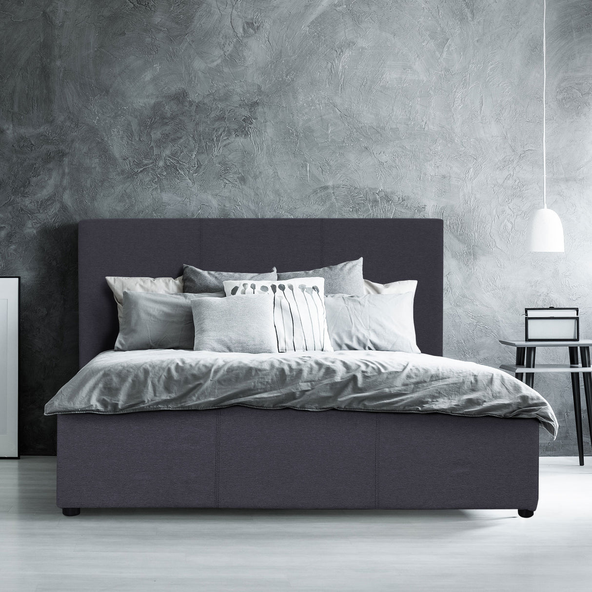 Nemi Double Gas Lift Bed Frame, Charcoal