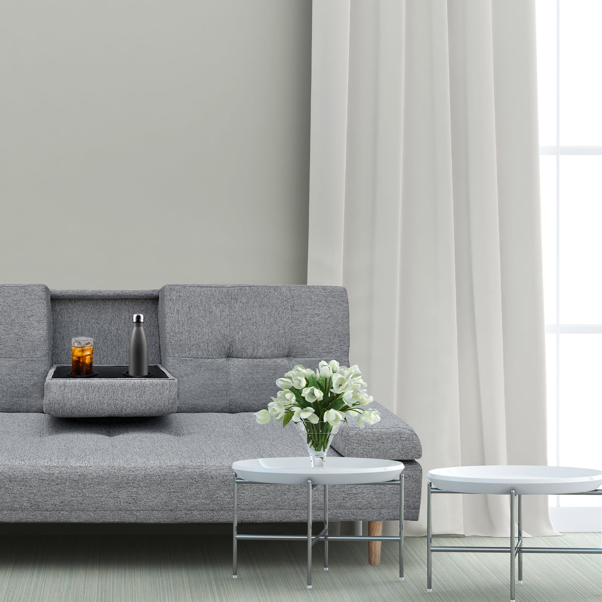 Miramar 3 Seater Sofa Bed, Grey