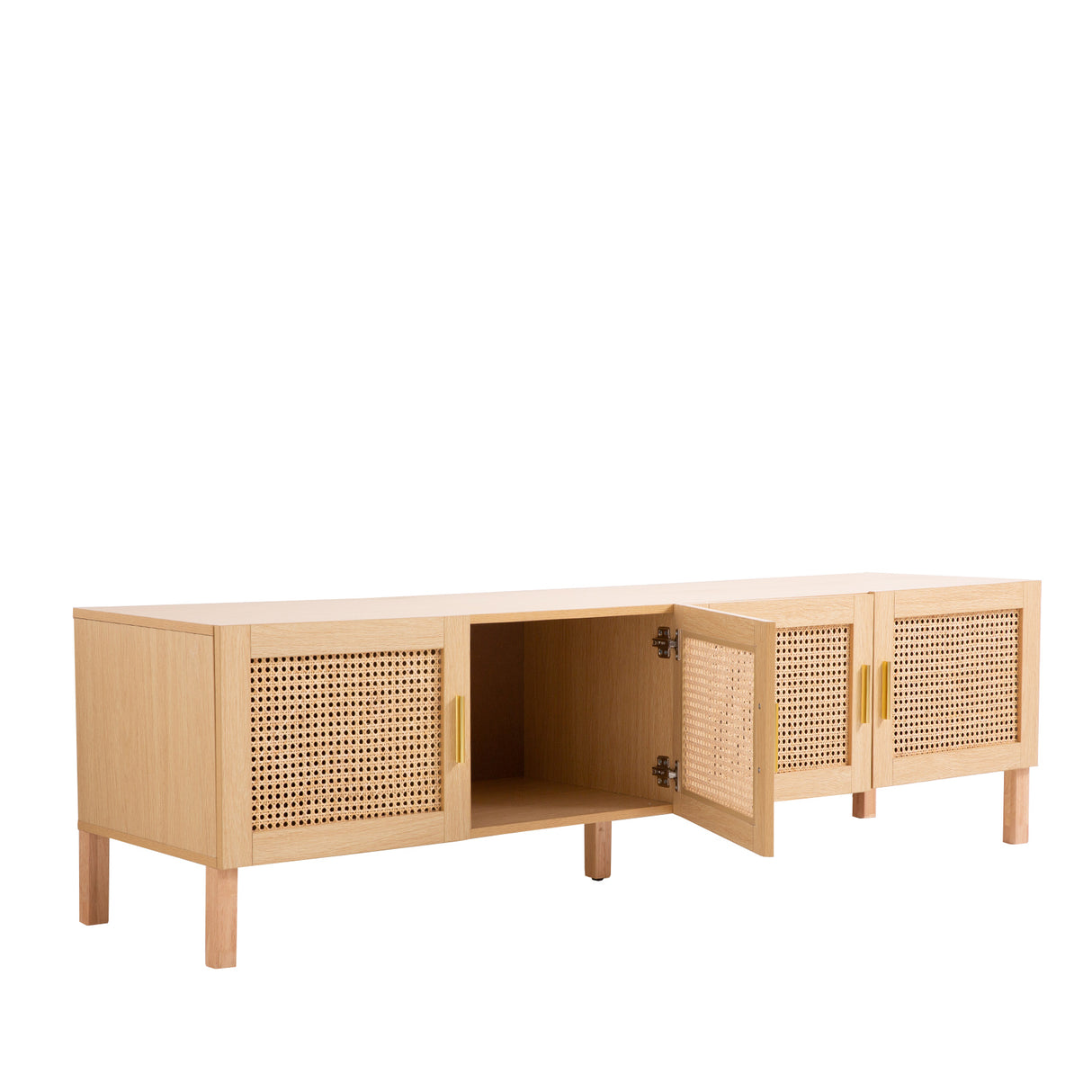 Rowella 175cm Entertainment Unit, Oak Rattan
