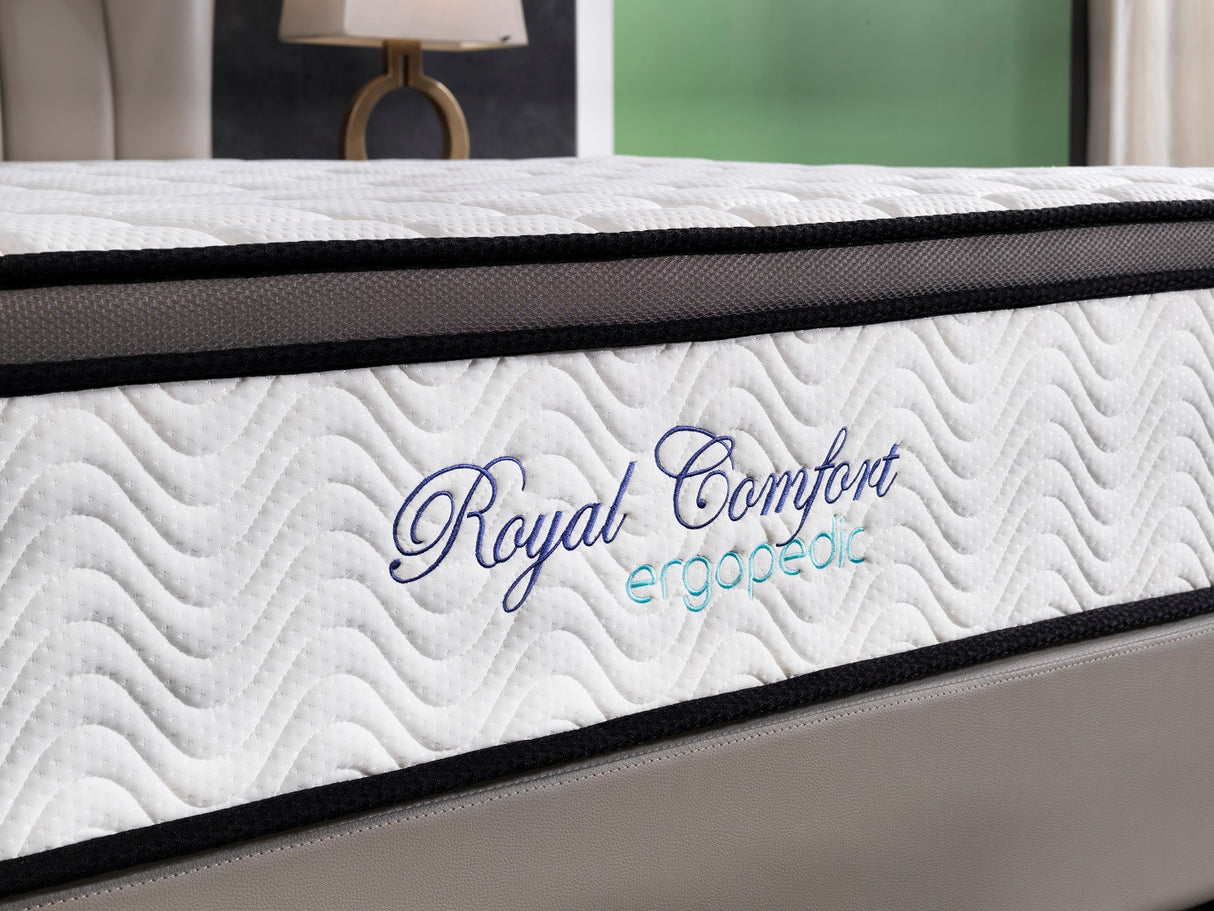 Rocca Single Mattress, White Grey and Black
