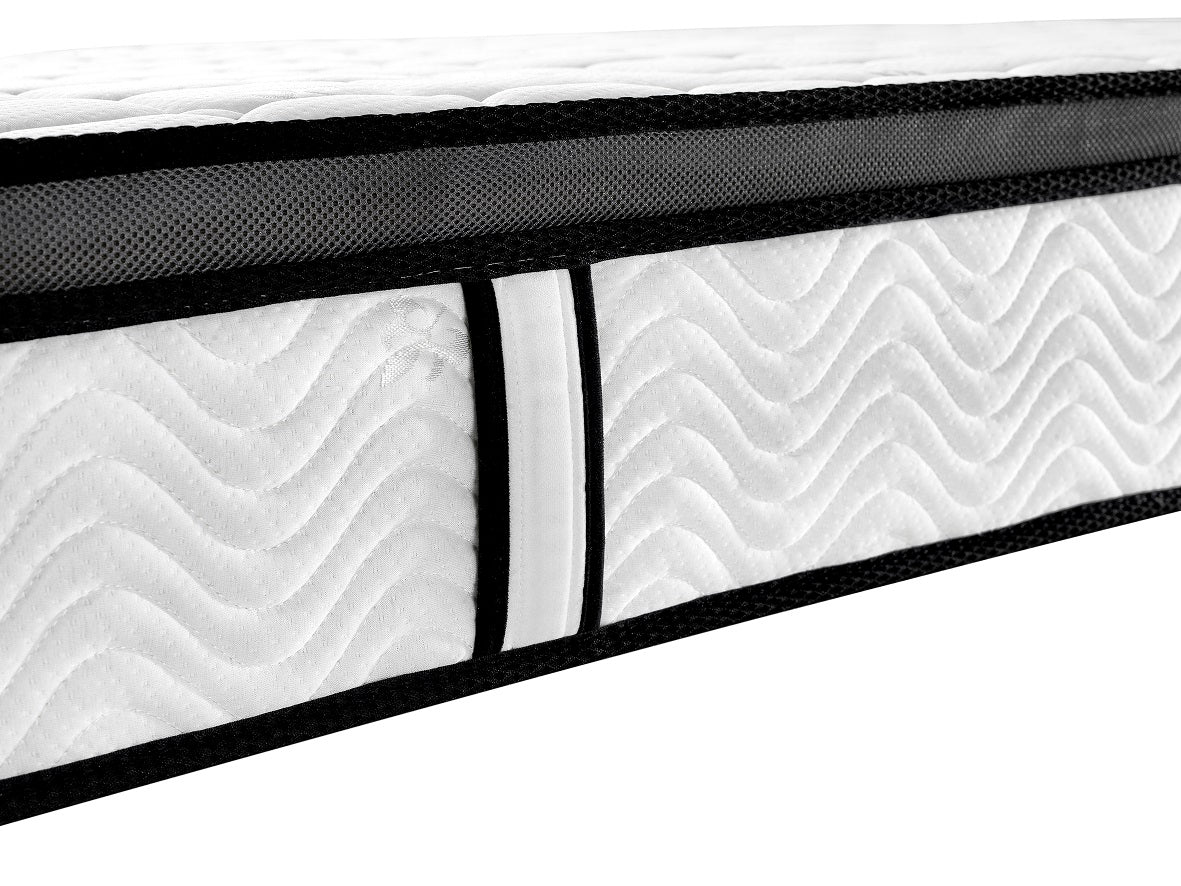 Rocca Single Mattress, White Grey and Black