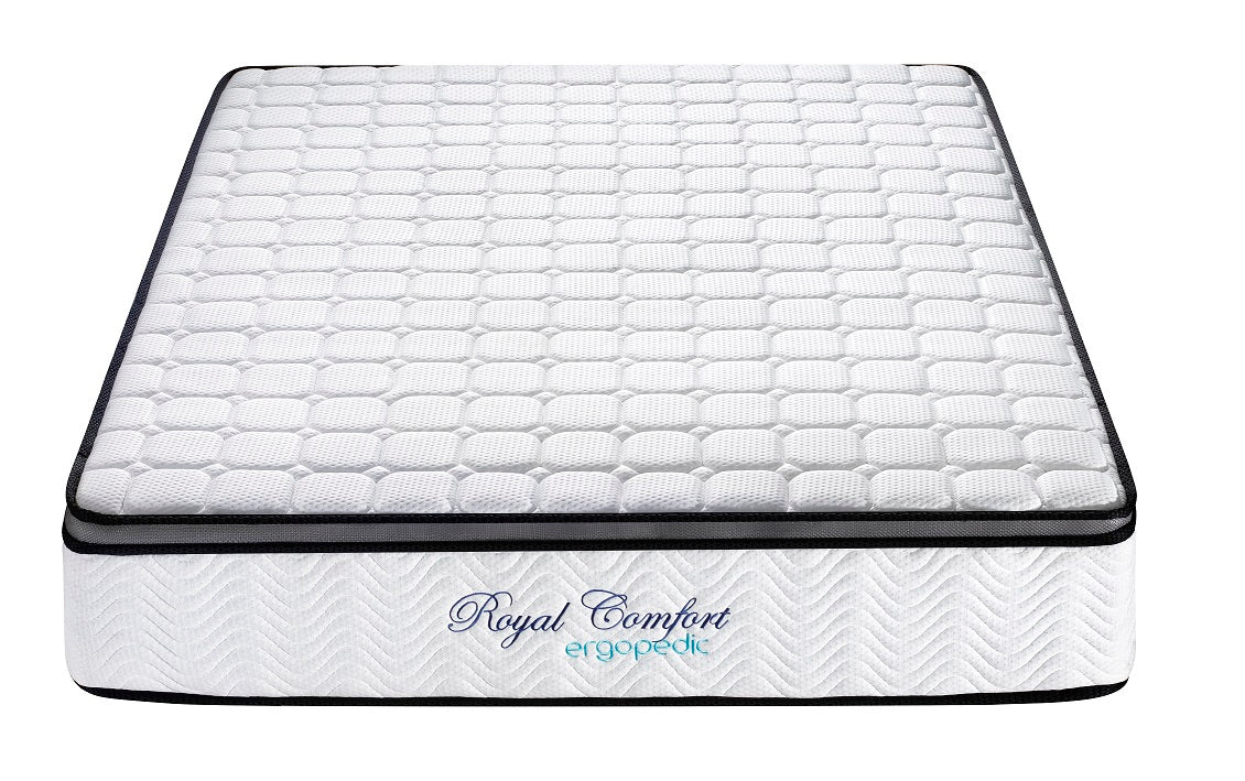 Rocca King Single Mattress, White Grey and Black