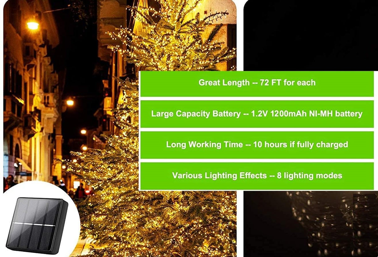 Allure Home Collections 200 LED Solar Fairy Lights