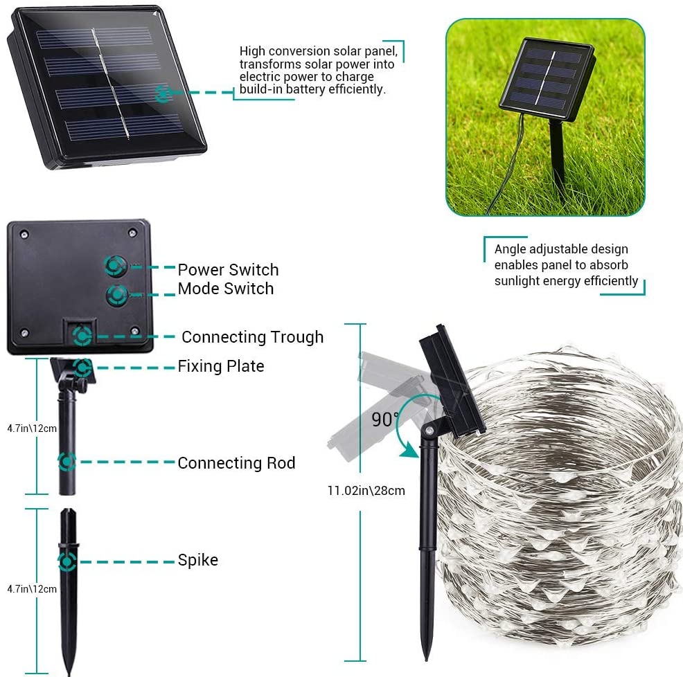 Allure Home Collections 200 LED Solar Fairy Lights