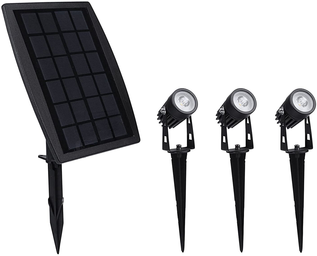 Solar LED Garden Spotlights Outdoor Waterproof Warm White 3 Pack — Allure Home Collections