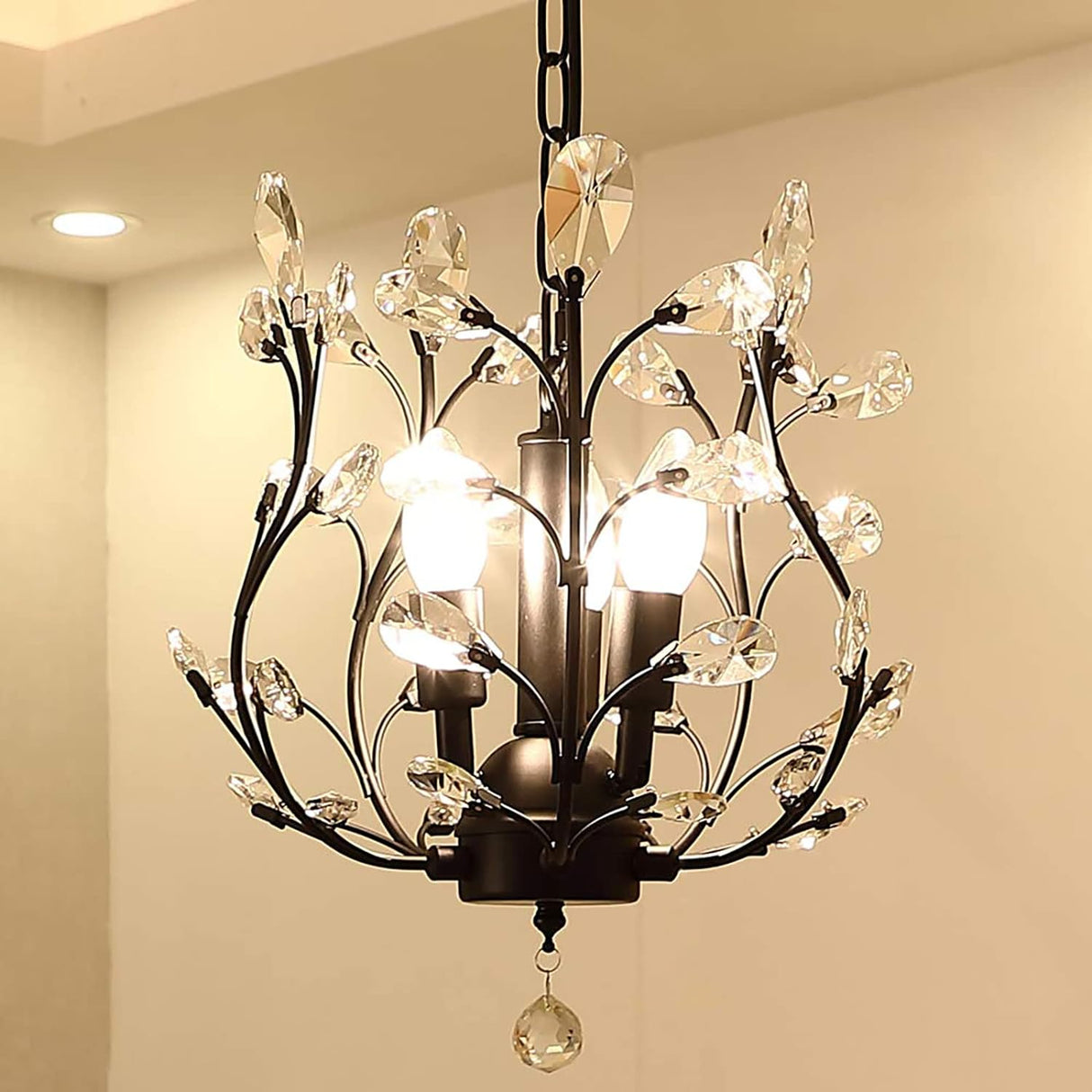 Vintage K9 Crystal Chandelier Lighting Fixture