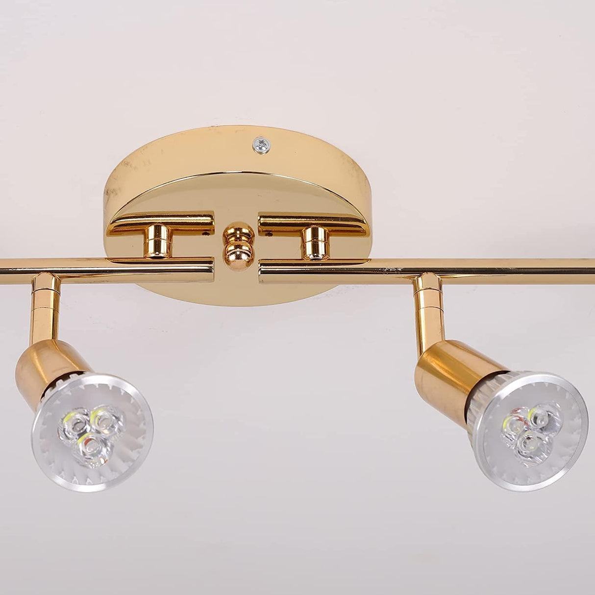 Modern LED Track Lighting Kit 4 Light Gold