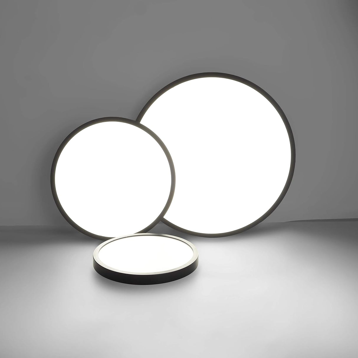 LED Ceiling Light Fixture 24W Natural Light 4500K — Black — Allure Home Collections