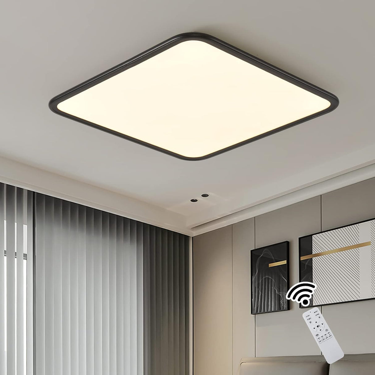 Dimmable LED Ceiling Light 40W Square Anti Blue Light