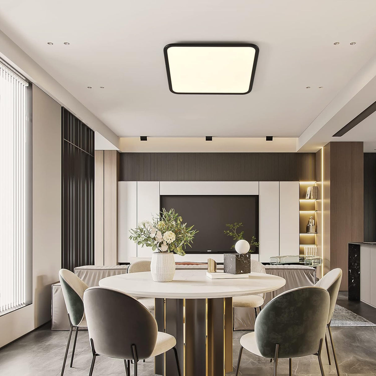 Dimmable LED Ceiling Light 40W Square Anti Blue Light