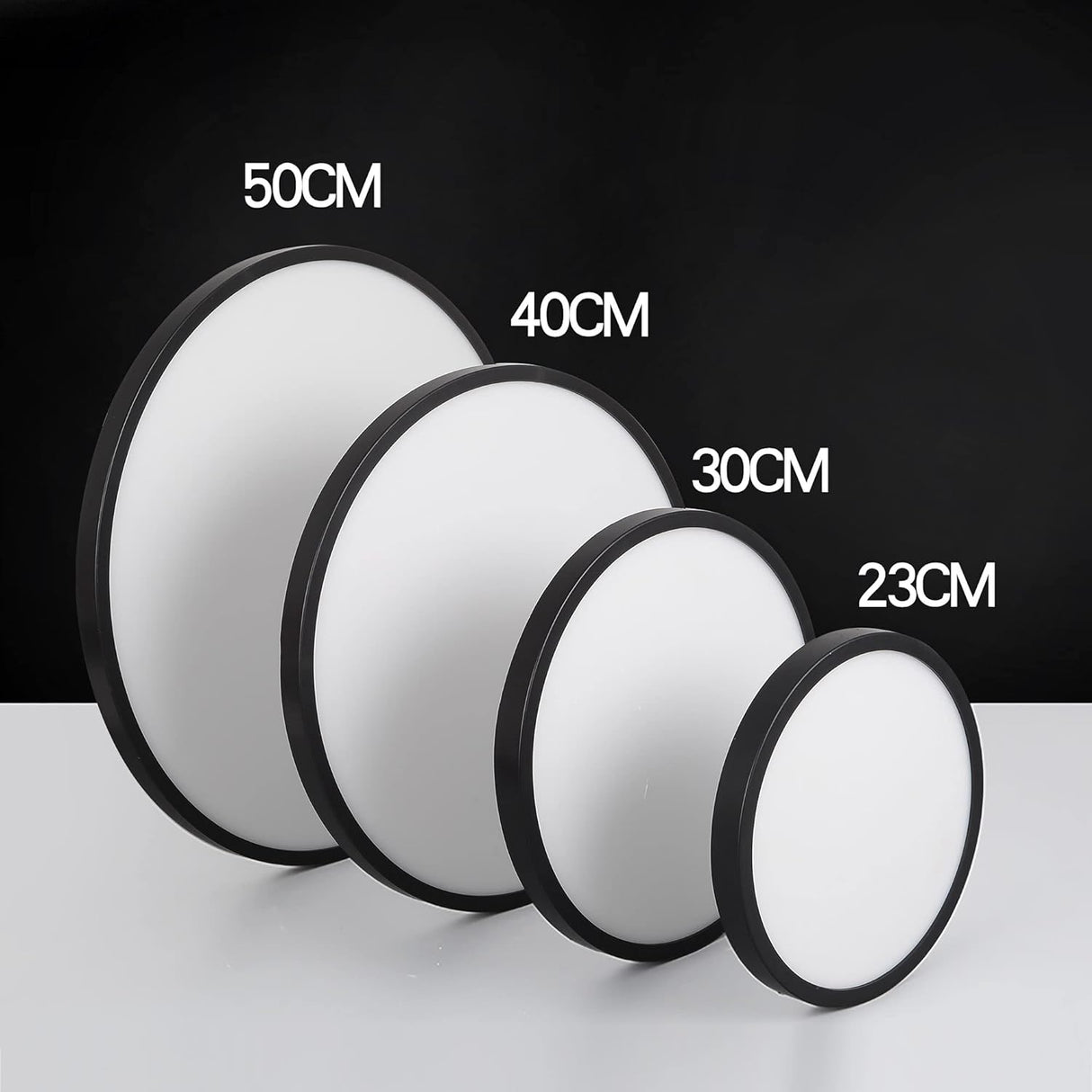 LED Ceiling Light Fixture 28W Natural Light 4500K — Black — Allure Home Collections